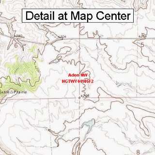  USGS Topographic Quadrangle Map   Adon NW, Wyoming (Folded 