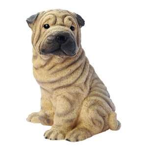  Chinese Shar Pei Puppy Dog Statue Sculpture Figurine