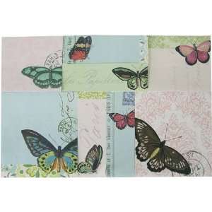  Butterflies   Cavallini Sticky Notes Set in keepsake tin 