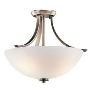   42563BPT Transitional Semi Flush 3 Light Fixture   Brushed Pewter