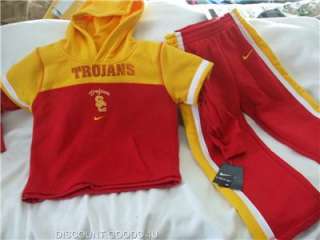 NEW NIKE USC TROJANS SC GOLD & BURGUNDY OUTFIT 3T $46  