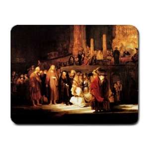  Christ And The Adulteress By Rembrandt Mouse Pad Office 