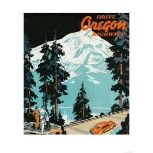  Oregon Highways Advertising Poster   Oregon Giclee Poster 