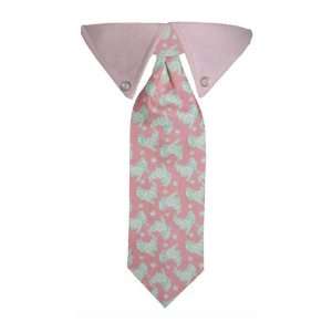  Dog Tie   Wimsical Pink Dog Print Dog Tie   Medium   Made 