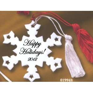    Metal Snowflake Happy Holidays 2012 Ornament 