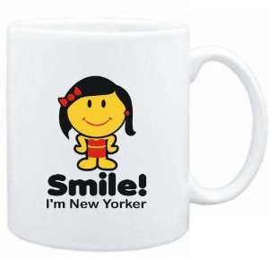  Mug White  Smile I am New Yorker   Woman  Usa States 