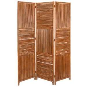 72 Tropical Bamboo 3 Panel Folding Room Divider