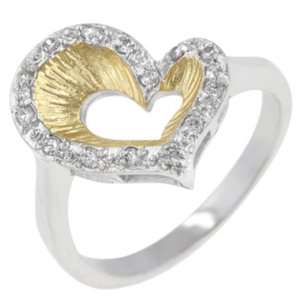  Two tone Heart Ring (size 05) 