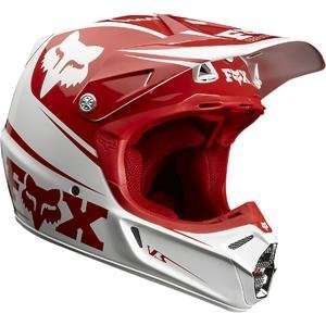  Fox Racing V3 Daytona Retro Helmet White/Red S Automotive