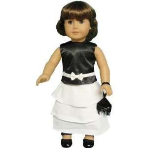   Black and White Evening American Girl doll Dress w Purse Toys & Games