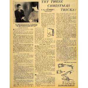  1934 Magic Tricks Secrets J.C. Cannell Magician Article 