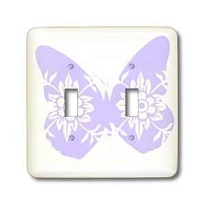  Sanders Creations   Lilac Floral Print Butterfly  Whimsical Art 
