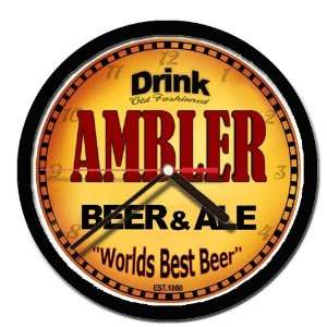  AMBLER beer and ale wall clock 