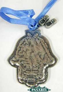 Magnificent Pewter Hamsa Baby Blessing Charm Judaica  