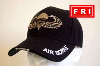   173 Airborne Paratrooper Jump Wings Military Embossed Hat Cap  