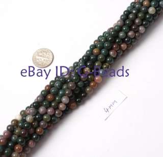 4mm Round Gemstone indian agate beads strand 15  