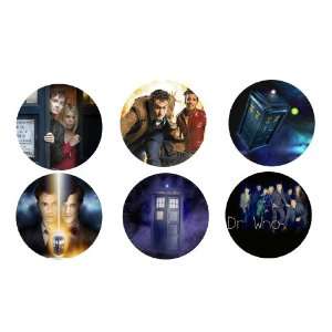  Doctor Who Set of 6 1.25 Badge Pinback Buttons 