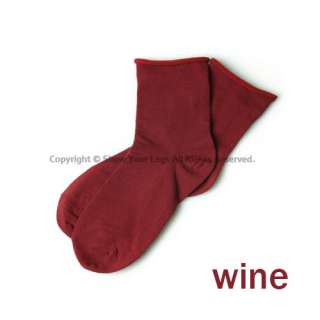 wine cotton ankle socks