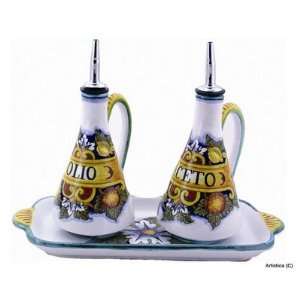   SICILIA Oil and Vinegar bottles on tray [#1473 FRS]