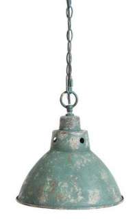 Industrial ROUND GREEN CHANDELIER light fixture factory old style 