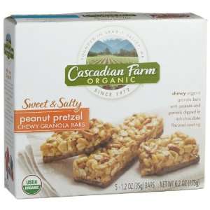 Cascadian Farm Peanut Pretzel, Sweet & Salty, Organic, 5 Count, 6.2 
