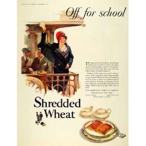 1927 Ad Shredded Wheat Biscuit Cereal Flapper Fashion   Original Print 