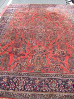 Antique Persian Sarouk Oriental Rug Carpet 1900  