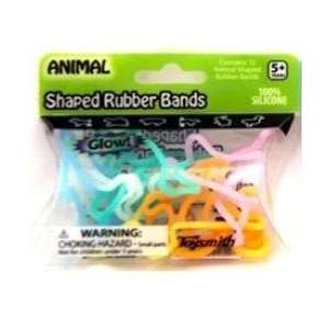   Animal Glow in the Dark Shaped Rubber Bands 