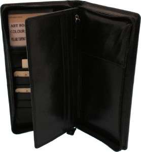 Art 5062 Purse Made in Italy Lady leather wallet nero  