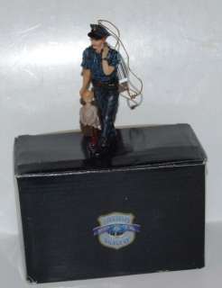   Blue Hats of Bravery 4 Police Man w/ Boy Ornament ~ Safe Return ~ NIB