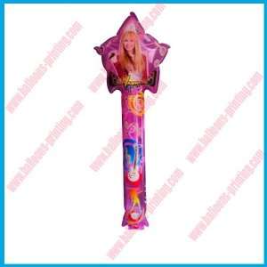  star with hannah led balloon.flashing clapper stick 