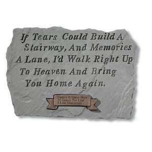 If Tears Could Build   Engravable Memorial Stone   
