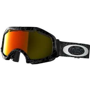 Oakley Catapult Silver Factory Text Adult Snocross Snowmobile Goggles 