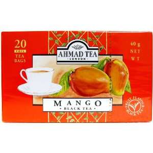 Ahmad Tea London Mango Black Tea   20 tea bags  Grocery 
