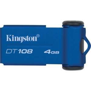 New   Kingston DataTraveler 108 DT108/4GBZ 4 GB USB 2.0 Flash Drive 