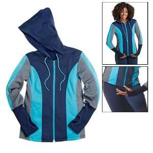  Avon Curves Fleece Jacket Zipper Exercise Walking Jog XL 