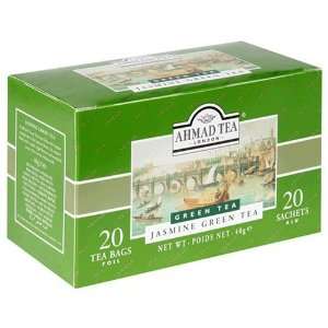 Ahmad Tea Jasmine Green Tea, Tea Bags, 20 Count Box  
