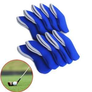  10 pcs Golf Iron Head Neoprene Cover Case   Blue Sports 