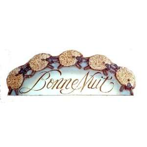  French wall plaque, Bonne Nuit