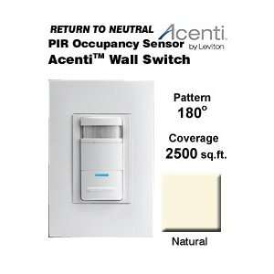 Leviton ACP10 LA PIR S P Acenti Wall Switch Occupancy Sensor   Natural