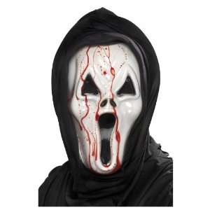   SCREAM GHOST MASK WITH BLOOD AND BLACK HOOD [Misc.]