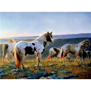  Nancy Glazier WELCOME THE DAWN Horses Art CANVAS EDITION 