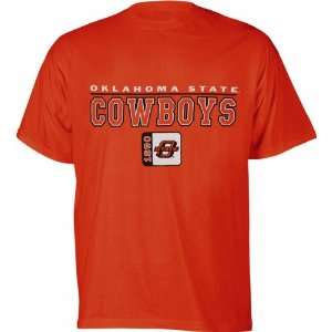  Oklahoma State Cowboys Orange Bold Mascot T Shirt Sports 