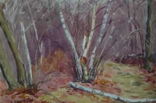 Beautiful Watercolor Landscape by Well listed artist Charles Henry 