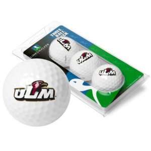  Louisiana (Monroe) Warhawks 3 Golf Ball Sleeve (Set of 3 
