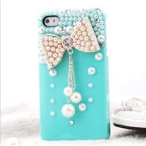New Diamond Pearl Bow,pearl Pendants Drill Shell,hard Case for Iphone4 