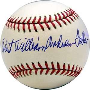  Robert William Autographed Baseball   Andrew Feller
