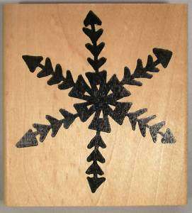NEW~ LARGE Snowflake Mounted Rubber Stamp Hot Potatoes  