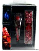 Nintendo Wii RED AfterGlow LED Remote & Nunchuk Controller Bundle PDP 
