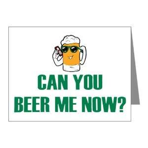    Note Cards (10 Pack) Can You Beer Me Now Beer Mug 
